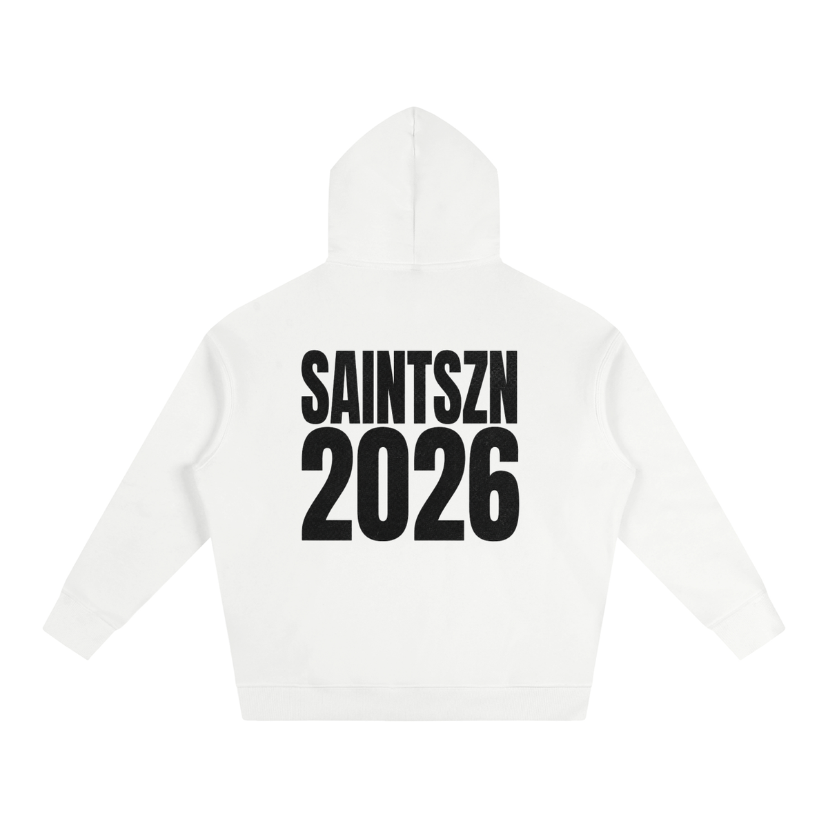SAINTSZN2026- White Script Hoodie
